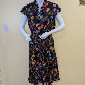 WHO WHAT WEAR Floral Midi Dress